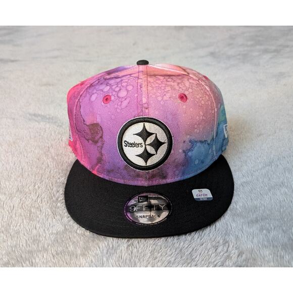 New Era Pittsburgh Steelers Hat Snapback Cap Crucial Catch Tie Dye Logo New - Picture 1 of 3